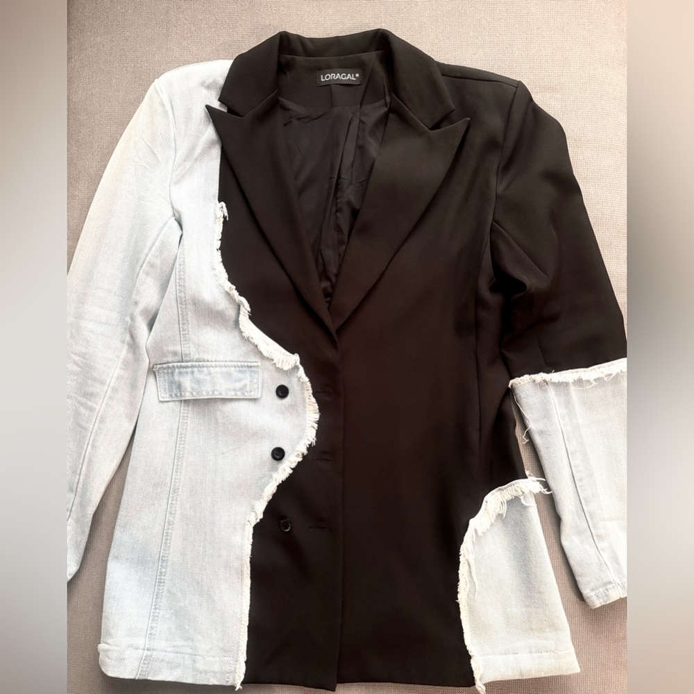 Denim Patchwork Women's Jacket